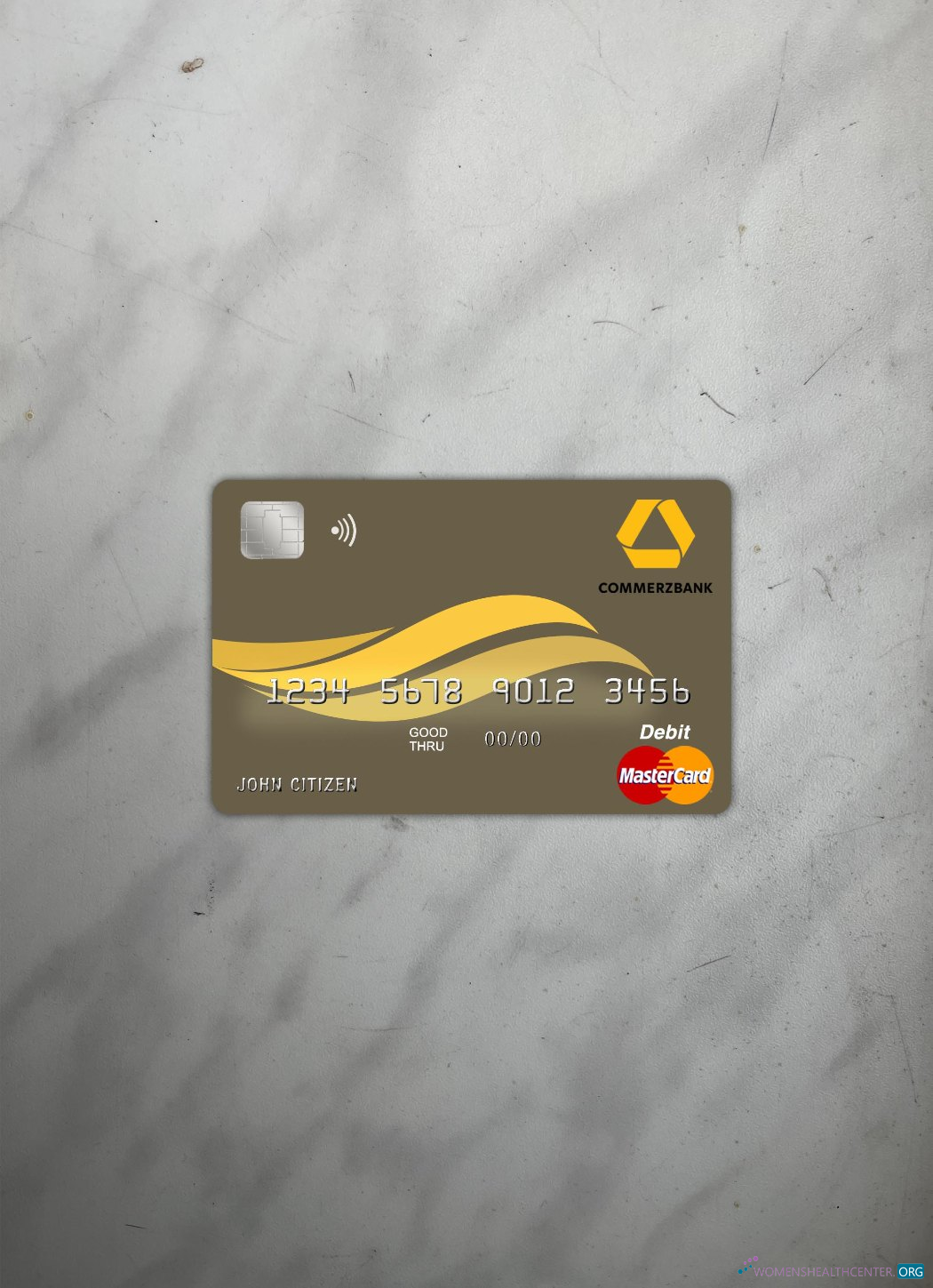 Download Belize Commerzbank master card photolook front Photoshop template